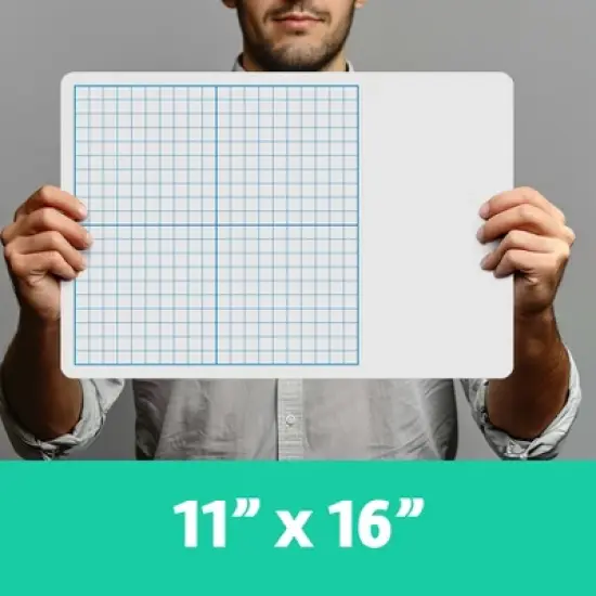 Flipside Products 1/2" Graph Dry Erase Board, 11" x 16" Pack of 3 image {4}