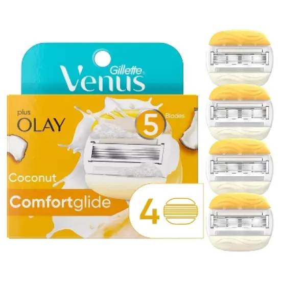 Venus Comfortglide plus Olay Coconut Women's Razor Blade Refills image {11}