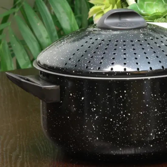 Gibson Home Casselman 4 piece Nonstick Pasta Pot Set in Black with Bakelite Handle/Knob image {2}