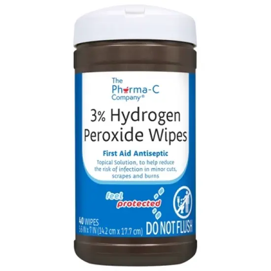 The Pharma-C Company 3% Hydrogen Peroxide First Aid Wipes 63-13271, 40 Ct image {2}
