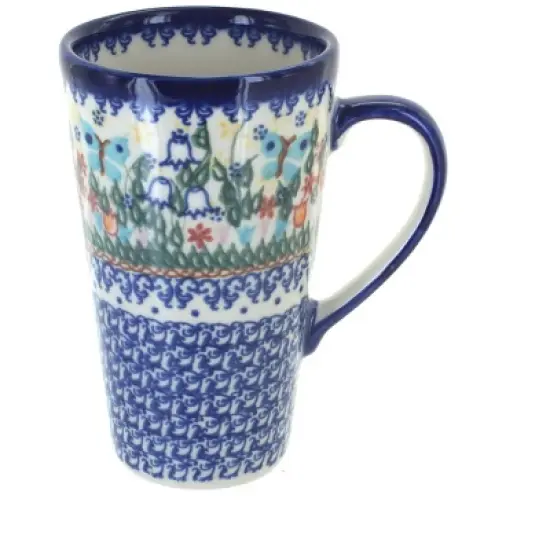 Blue Rose Polish Pottery 468 Vena Large Coffee Mug image {8}