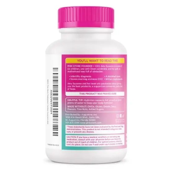 Pink Stork Postpartum Hair Loss Dietary Supplement Gummies Strawberry - 60ct image {2}