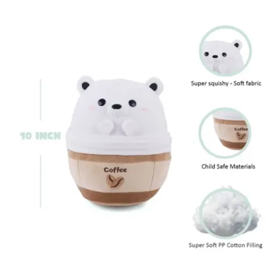 Avocatt Coffee Polar Bear Plush image {1}