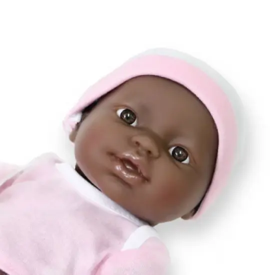 JC Toys La Newborn 12" African American All Vinyl Nursery Gift Set Doll image {1}