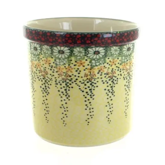 Blue Rose Polish Pottery P082 Manufaktura Utensil Jar image {2}