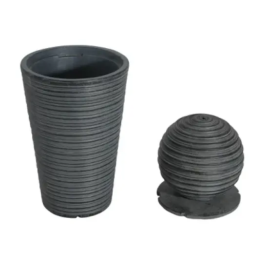 Christopher Knight Home Novi Modern Outdoor Concrete Fountain with LED Light, Gray image {4}