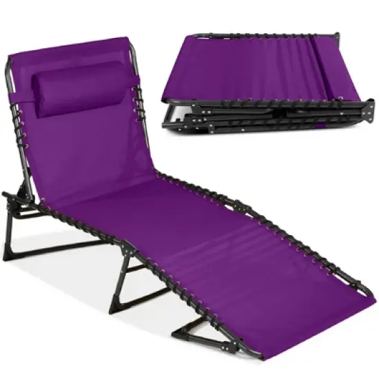 Best Choice Products Patio Chaise Lounge Chair, Outdoor Portable Adjustable Pool Recliner w/ Pillow image {21}