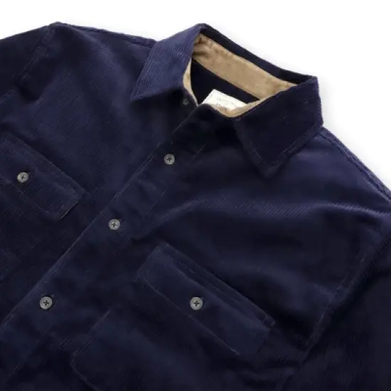 Hope & Henry Men's Organic Cotton Long Sleeve Corduroy Button Down Shirt Jacket image {4}