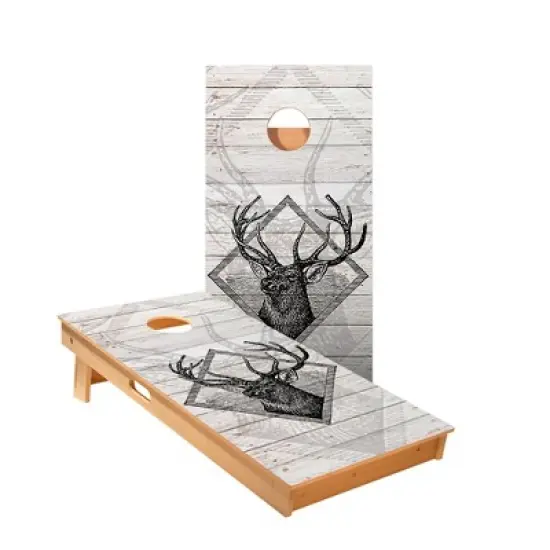 Skips Garage Deer Hunter Cornhole Boards - ACA Star Series image {1}