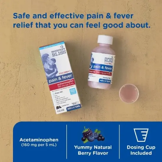 Mommy's Bliss Children's Pain & Fever Acetaminophen - 4 fl oz image {1}