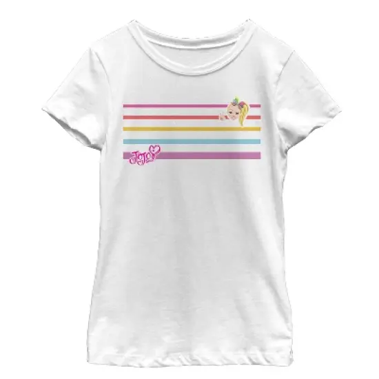 Girl's Jojo Siwa Rainbow Stripes T-Shirt image {3}