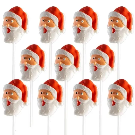 Zeesy Santa Lollipops &ndash; 12 Pack of Individually Wrapped Holiday Lollipops &ndash; Christmas Party Favors & Stocking Stuffers image {1}
