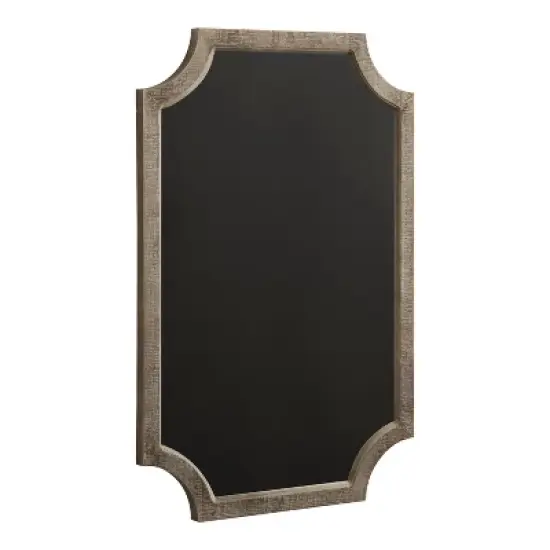 Kate and Laurel Hogan Framed Scallop Chalkboard, 23.5x36, Rustic Brown image {7}