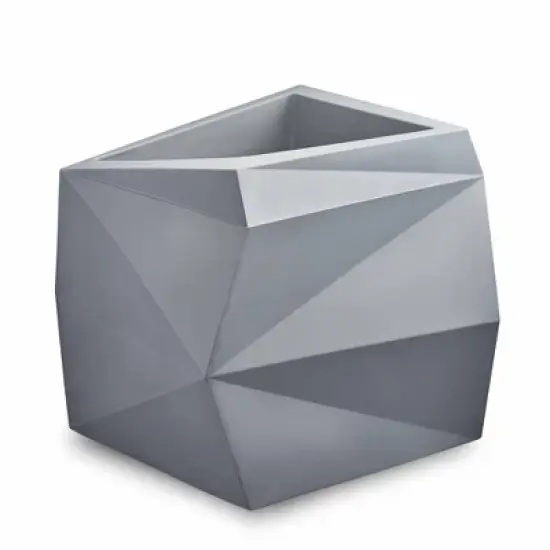 Crescent Garden Origami Tall Pot Planter Gray 26'' image {6}