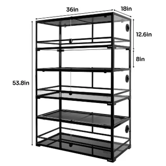 REPTIZOO 3 Layer 35 Gallon  Reptile Terrarium with Stacker image {1}