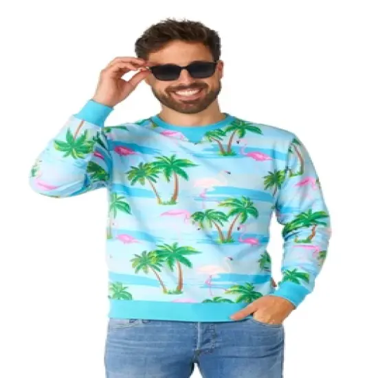 OppoSuits Men's Sweater - Flaminguy - Multicolor image {3}