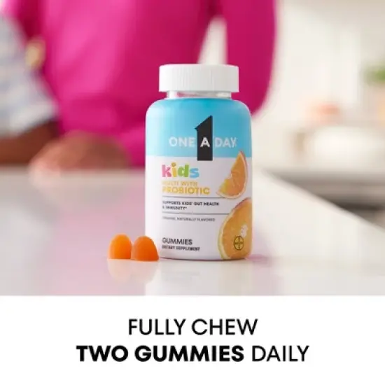 One A Day Kids' Multivitamin with Probiotic Gummies for Digestive Health - Orange - 60ct image {4}