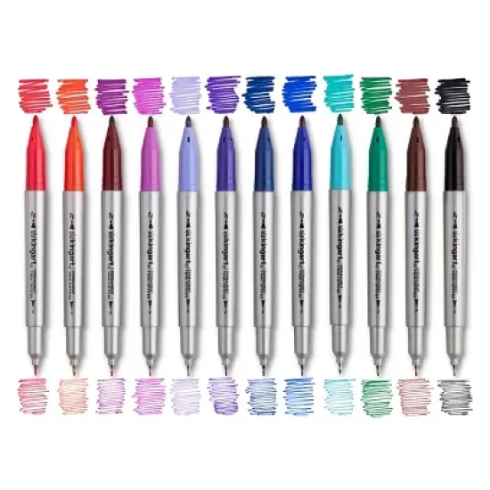 KINGART Permanent Twin-Tip&trade; Pens 12 Colors image {5}