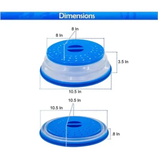 5 Star Super Deals Microwave Splatter Guard Cover Collapsible Lid Food Protection and Easy Storage BPA-Free Dishwasher Safe Heat Resistant image {5}