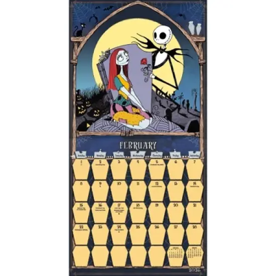Disney 2026 Nightmare Before Christmas 12"x12" Wall Calendar image {2}
