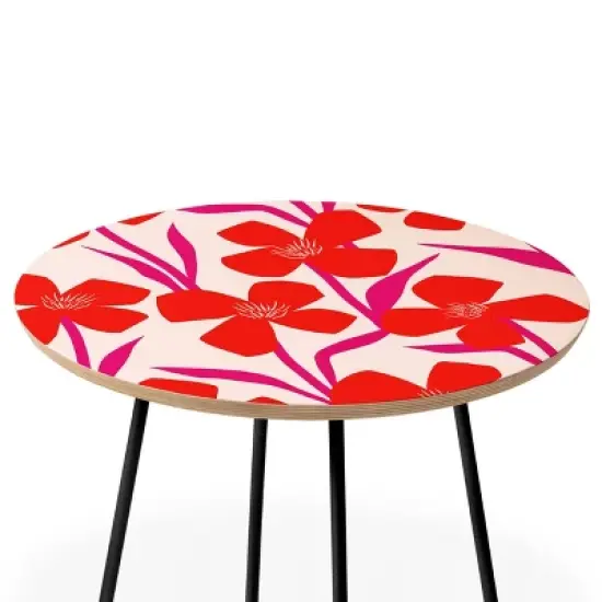 Maritza Lisa Floral Pattern Side Table - Deny Designs image {1}