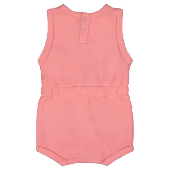 Andy & Evan Infant Girls Pink Cinched Romper in Neon Pink, Size 3-6 Months image {2}