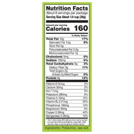 Wonderful Roasted & Salted Shelled Pistachios - 6oz image {6}