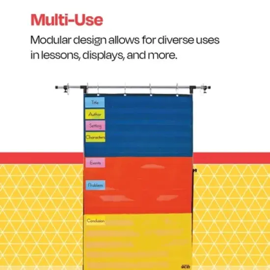 School Smart Adjustable Pocket Chart, 60 x 34 Inches image {3}