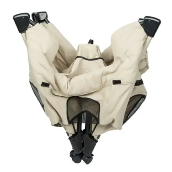 Petique Bedside Lounge 2 Level Foldable Wheeled Pet Bunk Bed & Cot w/ 2 Memory Foam Mattresses, Machine Washable Covers, & Travel Bag, Zebra Vibes image {4}