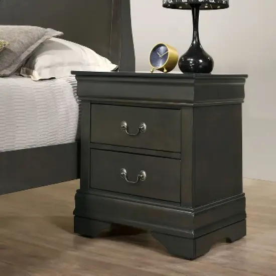 Sliver 2 Drawer Nightstand - HOMES: Inside + Out image {1}