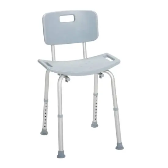 Drive Medical Bathroom Safety Shower Tub Bench Chair with Back - Shower Seat - Gray image {4}