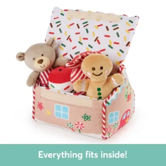 Baby GUND Play Soft Collection, My First Gingerbread House 5-Piece Playset with Rattle, Squeaker and Crinkle Plush Toys, 7.5&rdquo; image {5}