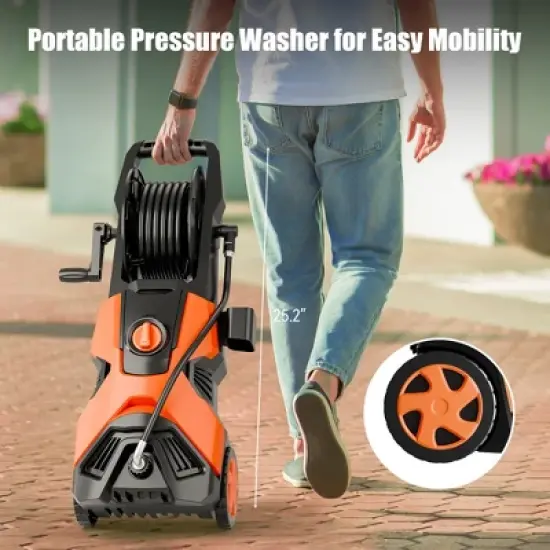 SKONYON 2800 PSI Electric Pressure Washer, 2.4 GPM, 1800W, 5 Nozzles, Foam Cannon, Ergonomic Handle, TSS image {4}