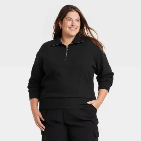 Women's Quarter Zip Sweatshirt - A New Day&trade; image {3}