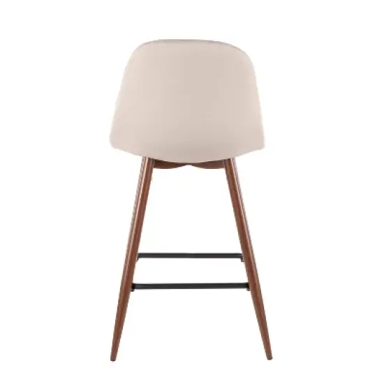 Set of 2 Pebble Mid-Century Modern Counter Height Barstools - LumiSource image {4}