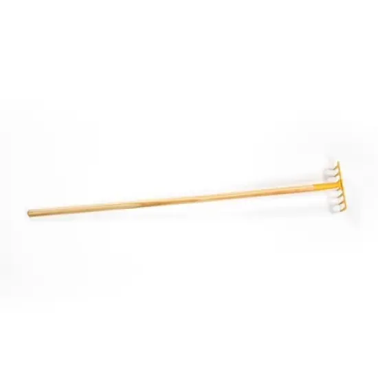 True Temper Real Garden Rake for Kids Painted Steel 42 1/2" Long Yellow image {2}