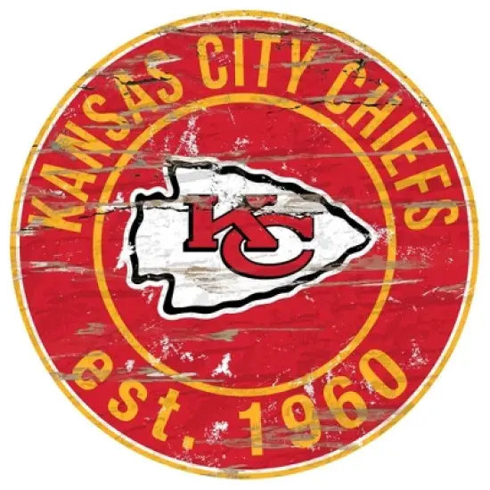 NFL Kansas City Chiefs Established 12" Circular Sign image {1}