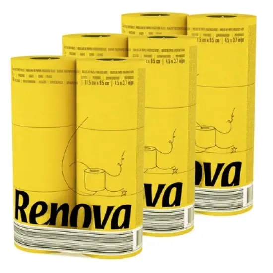 3-Ply 140-Sheet Yellow Toilet Paper Bright Decorative Bulk Sandalwood-Scented Rolls image {9}