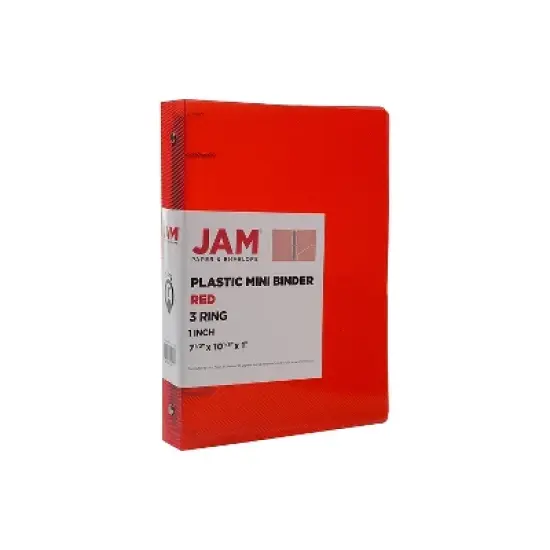 JAM Paper 1" 3-Ring Mini Binders Red (751TM1RE) image {5}