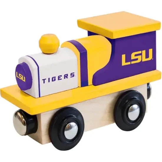 MasterPieces Officially Licensed NCAA LSU Tigers Wooden Toy Train Engine For Kids image {1}