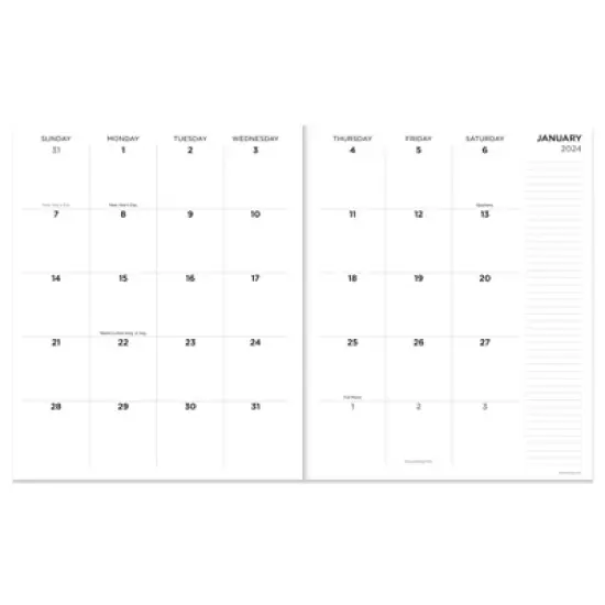TF Publishing 2024 Monthly Planner 11"x9" Gray image {1}