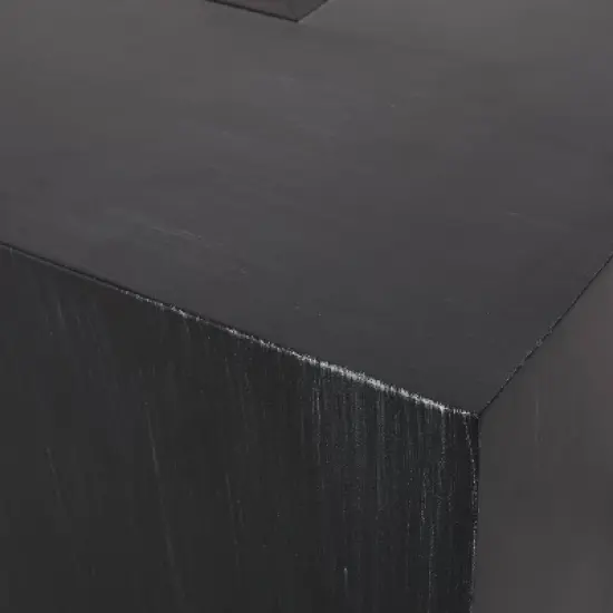 Wellington Outdoor 50000 BTU Rectangular Fire Pit with Tank Holder Brushed Black - Christopher Knight Home image {2}