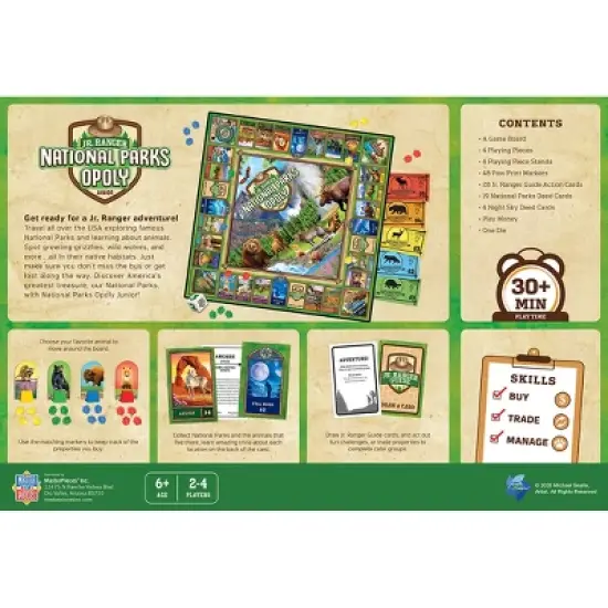 MasterPieces Kids Board Games - Junior Ranger National Parks Opoly Jr. image {3}