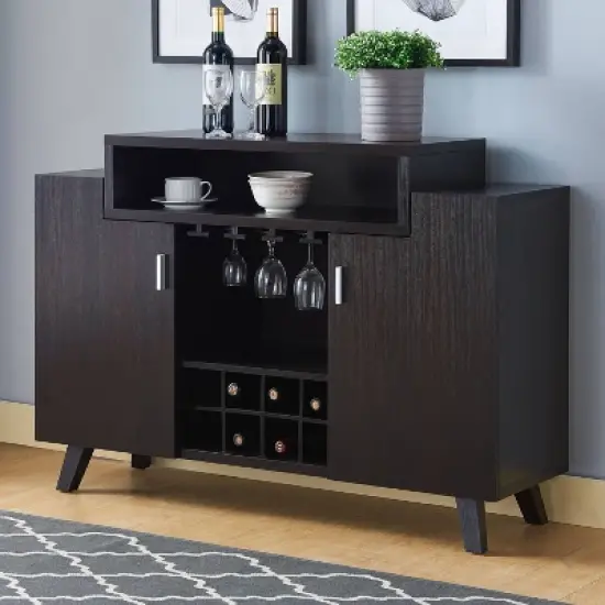 Dorfella 2 Open Shelf Buffet Red Cocoa - miBasics image {1}