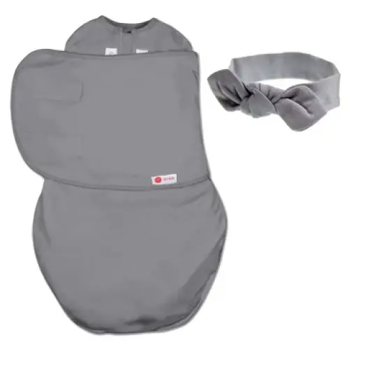embe Newborn Swaddle Wrap and Bow Headband Set (0-3 months) image {3}