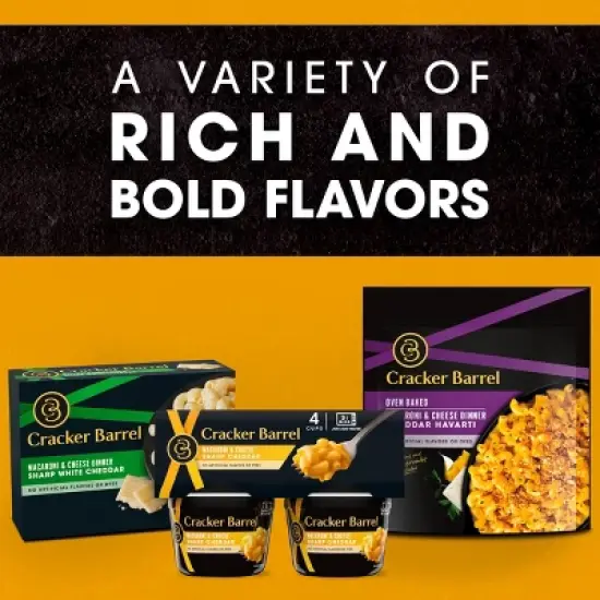 Cracker Barrel Sharp Cheddar Mac and Cheese Cups Dinner - 9.56oz/4ct image {6}