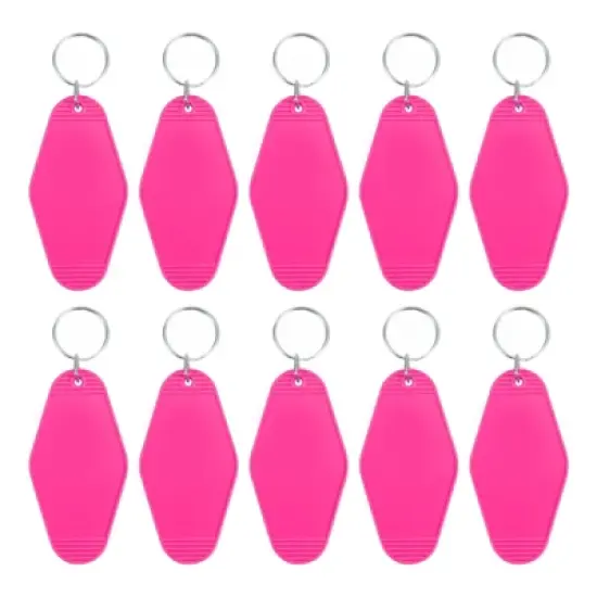 Unique Bargains Blank Vintage Motel Hotel Keychains Key Tag 10 Pcs image {27}