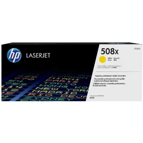 HP 508X High Yield Yellow Original LaserJet Toner Cartridge, ~9,500 pages, image {7}