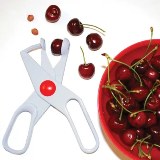 Norpro 8-Inch Deluxe Cherry Pitter, White image {2}