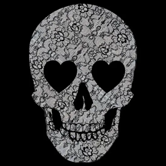 Men's Lost Gods Lace Print Heart Skull Sweatshirt image {1}